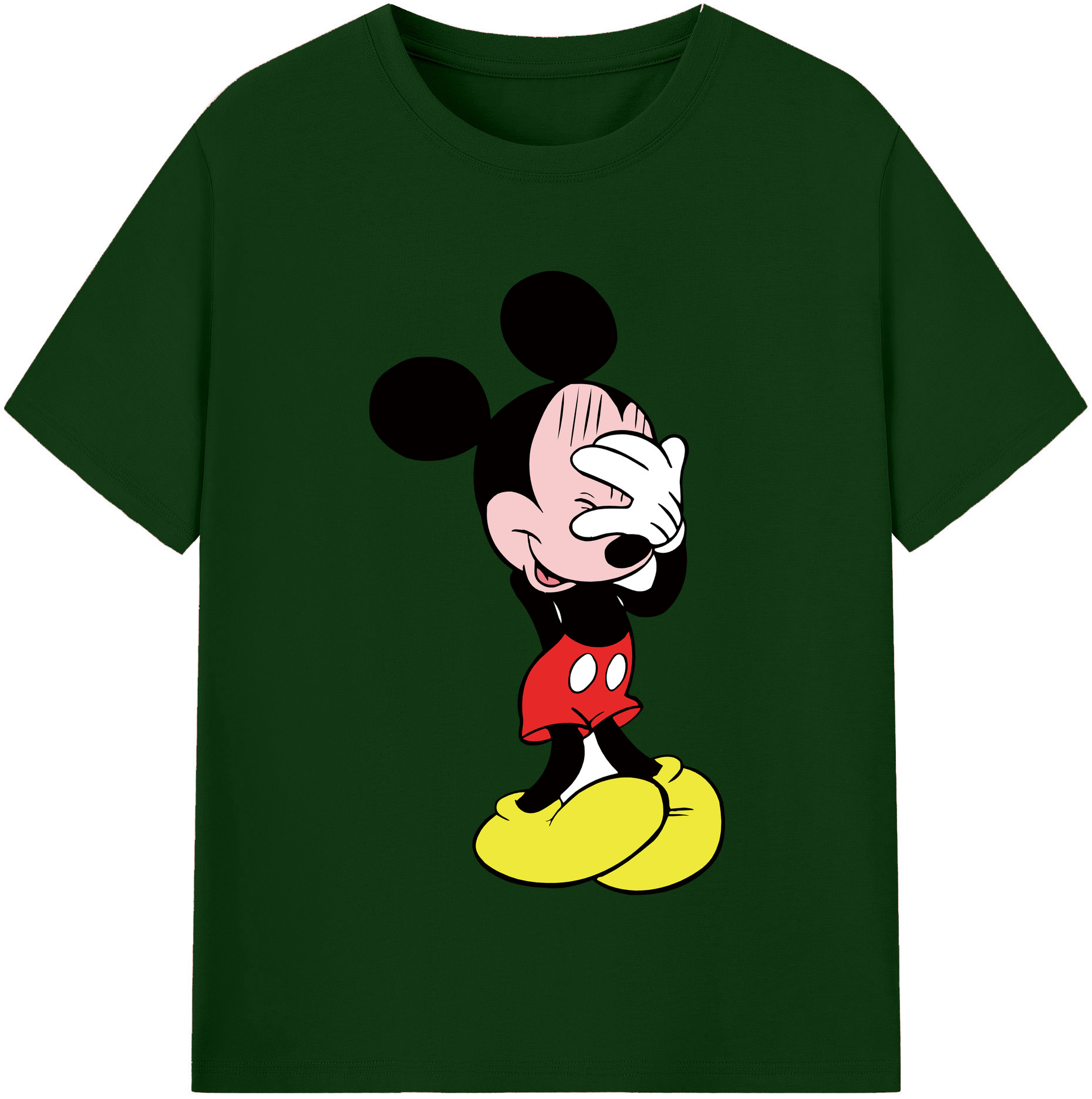 （画像用） ミッキーマウス Mickey Mouse 綿100％半袖Tシャツ（フロントプリント）